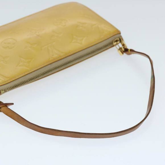 LOUIS VUITTON Monogram Vernis Lexington Pouch Beige M91010 LV Auth 69402 - Picture 7 of 16
